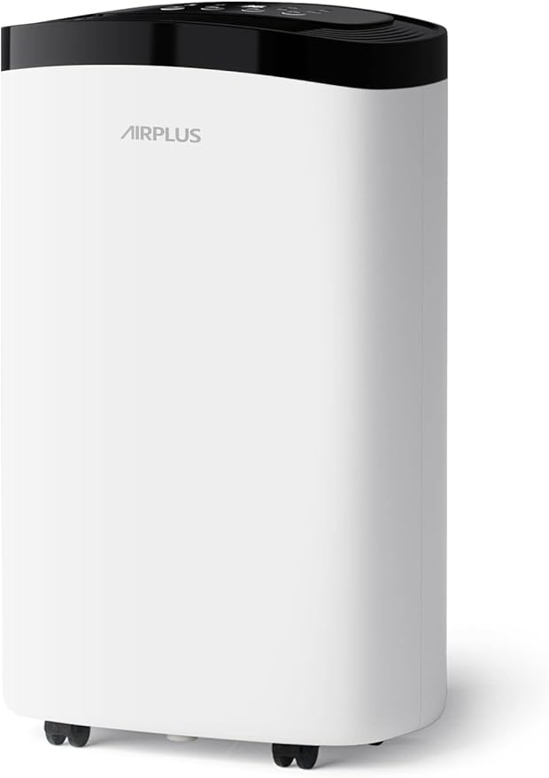 AIRPLUS 1500 Sq Ft Dehumidifier for Home and Basement, 30 Pint Portable Dehumidifiers with Drain Hose for Large Room, Quiet Sleep Mode Dehumidifier for Bedroom, RV De humidifier for Inside Camper