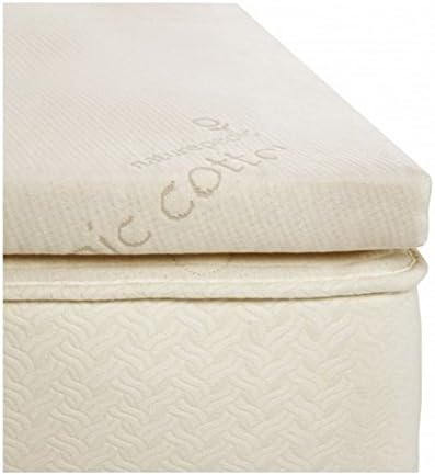 Naturepedic 2'' Adagio Latex Mattress Topper - Thick Cooling Breathable Top Mattress Pad for Back Pain Relief & Full Body Contouring Comfort - Full