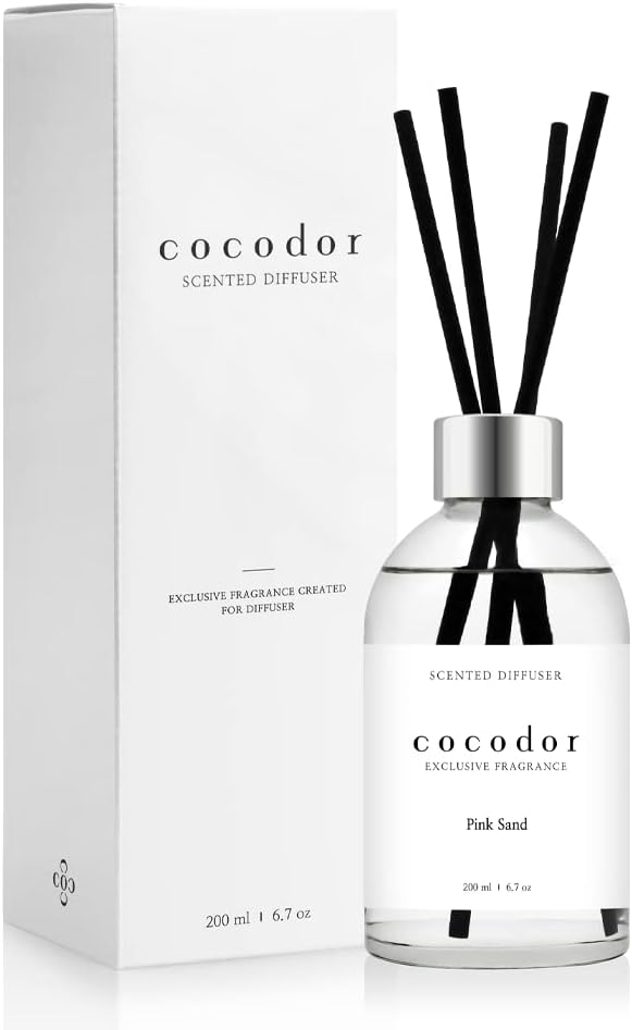 COCODOR White Label Reed Diffuser/Pink Sand/6.7oz(200ml)/Home Decor & Office Decor, Fragrance and Gifts, Aromatherapy