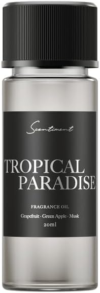 Scentiment Diffuser Oil - Tropical Paradise | Aromatherapy Fragrance Inspired by 5-Star Hotels | Luxurious Scent with Notes of Grapefruit, Green Apple, Musk – 0.68 fl oz (20 mL)
