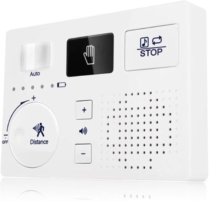 KiaoTime Bathroom White Noise Machine for Bathroom Privacy Motion Activated, Bathroom Noise Blocker - Sound Machine of Running Water Masks The Sound of Toilet Bathroom Restroom