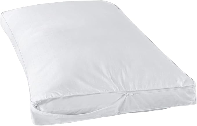 STONECREST Gusseted Pillow Protector - 1 PC, Zipper Premium Pillow Encasement Covers(400tc Dot Jacquard, Queen)