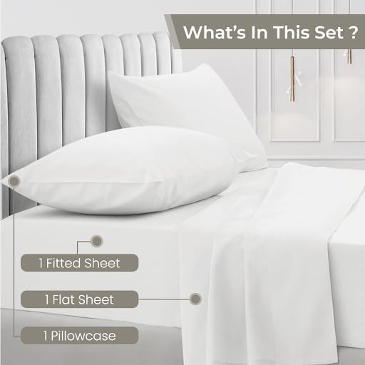 100% Egyptian Cotton Sheets Twin Dark Grey - Luxury Hotel Collection Twin Size Sheet Set, Cooling & Breathable Sateen Weave, Anti Pilling Extra Long Staple Cotton, 16" Deep Pocket - 4Pc