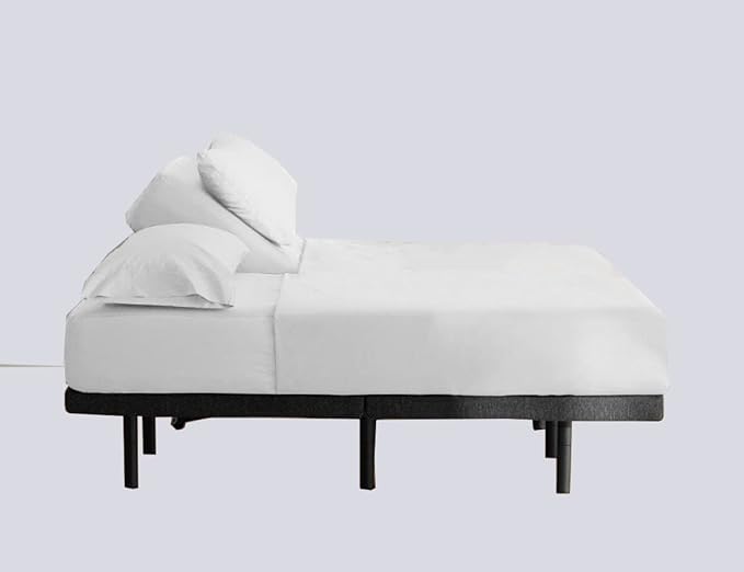 Cottingon 1 Piece Top Split King Fitted Sheet Only for Adjustable beds, Premium 100% Egyptian Cotton, 34 Inches Half Split Flex Head Bottom Sheet for Sleep Number Beds 16" Deep Mattress, White