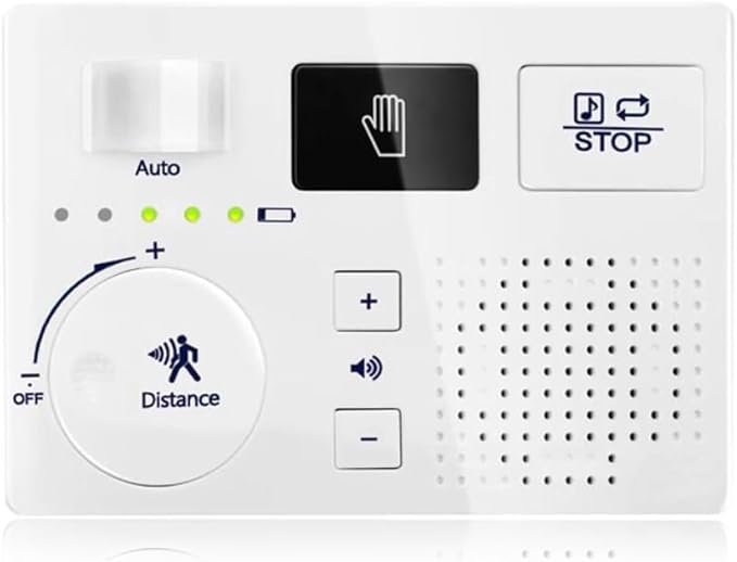KiaoTime Bathroom White Noise Machine for Bathroom Privacy Motion Activated, Bathroom Noise Blocker - Sound Machine of Running Water Masks The Sound of Toilet Bathroom Restroom