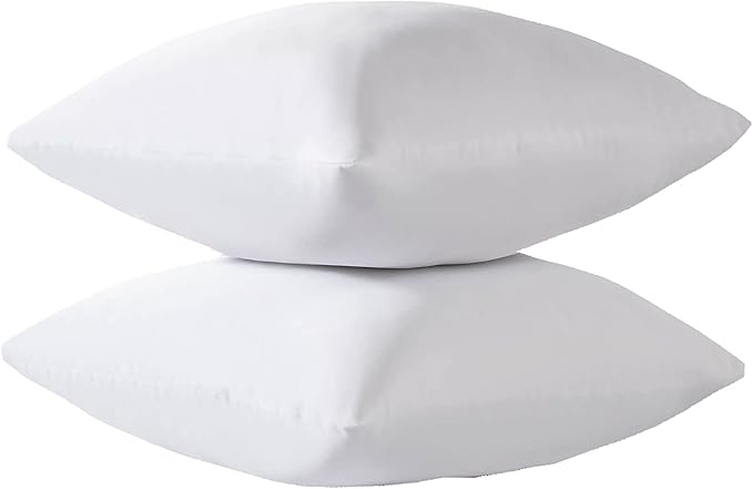 Waterproof Down Feather Proof Euro Pillow Protectors 30x30 Pack of 2 European Size Pillow Covers for Square Throw Pillow 30D