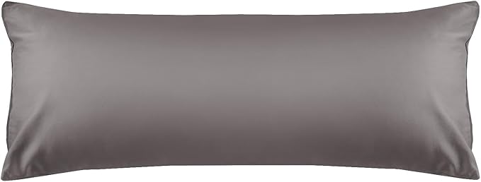 Warmstar Cotton Body Pillow Cover 1 Pack, 600 Thread Count Body Pillow case 20"x54", Long Body Pillow Case Cover Soft Breathable with Envelope Closure,Dark Grey