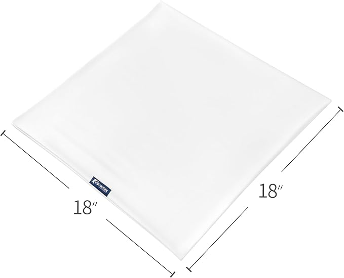 18"x18" Waterproof Pillow Covers Set of 4 for Square Throw Pillow 18x18 Inch, White Zippered Pillow Protector, Feather Proof Pillow Case Protector(Only Covers)