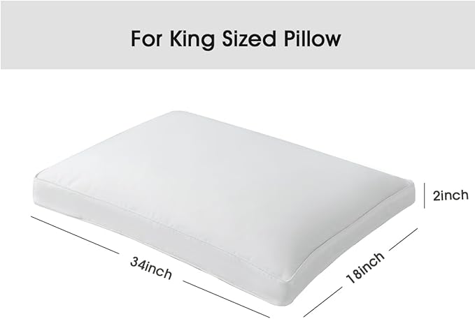 STONECREST Gusseted Pillow Protector - 1 PC, Zipper Premium Pillow Encasement Covers(600tc Sateen, King)