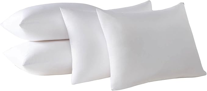 4 Pack Cooling Bamboo Viscose Feather Proof Pillow Protectors with Zipper King Size Waterproof Down Proof Covers for Bed Pillows