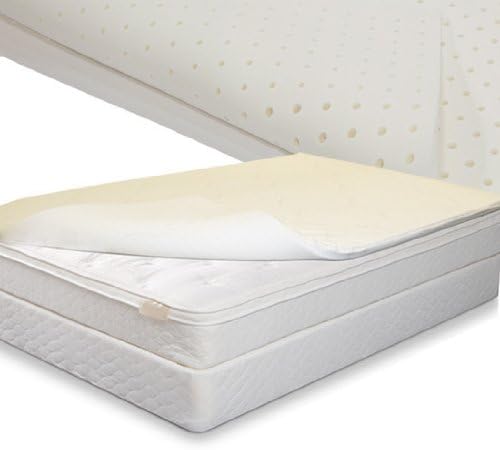 OrganicTextiles 2” Inch Organic Latex Mattress Topper Pad with Rayon Derived from Bamboo Covering with Zipper(King Size, Firm), GOLS Certified, Breathable, Made in USA, Hypoallergenic Soft