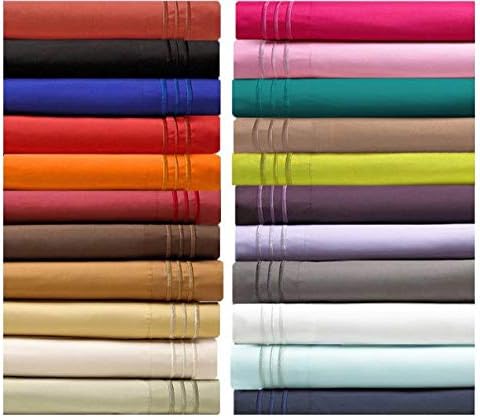 Elegant Comfort Luxury Ultra-Soft 2-Piece Pillowcase Set 1500 Thread Count Egyptian Quality Microfiber Double Brushed-Wrinkle Resistant, King Size, Navy Blue (Pack of 2)