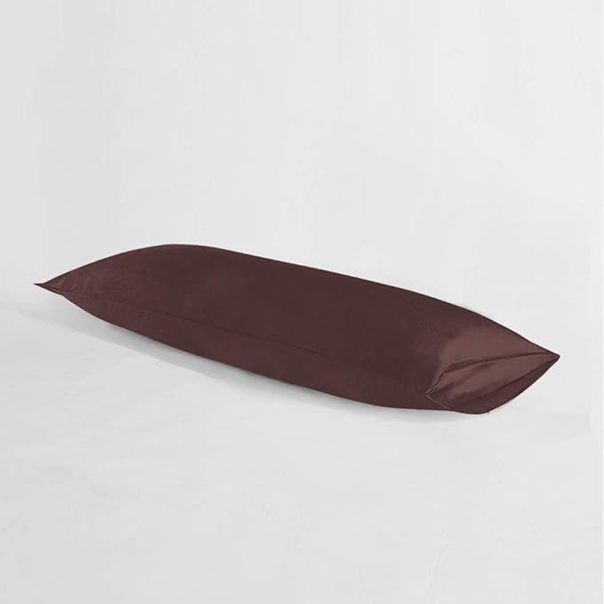 NTBAY Body Pillowcase - Brushed Microfiber 20x54 Pillowcase - Soft, Wrinkle-Free, Fade-Resistant, Stain-Resistant, Dark Brown Body Pillow Cover with Envelope Closure - 20x54 Inches, Dark Brown