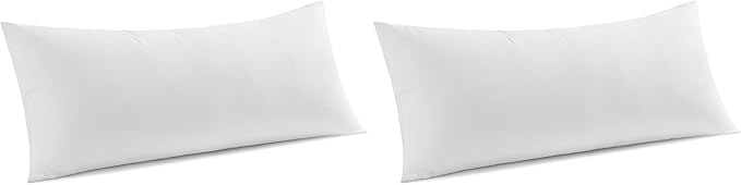 MIULEE 14x36 Inch Throw Pillow Insert Premium Throw Pillow Virgin Microfiber Stuffer Rectangle Pillow for Sofa Bed Couch (Pack of 2)