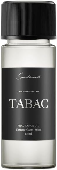 Scentiment - Tabac Designer Collection Diffuser Oils | Aromatherapy Home Fragrance | Luxurious Scent with Notes of Tobacco, Cacao, Wood, – 0.68 fl oz (20 mL)
