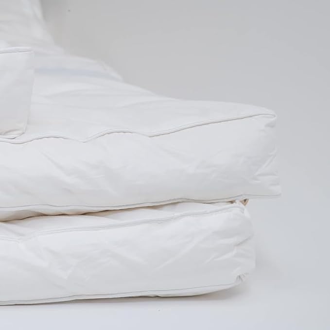 Sleep and Beyond myWoolly Latex Topper, 100% Natural Wool and Latex Filled Mattress Topper,3 in Thick, Twin 39x76, Ivory