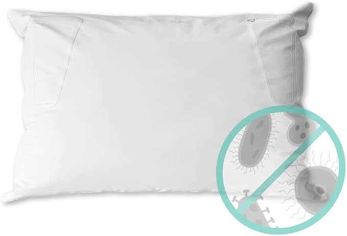 Spry Pure Hypoallergenic Bed Pillow Waterproof and Breathable - Standard Queen (Polyfill)