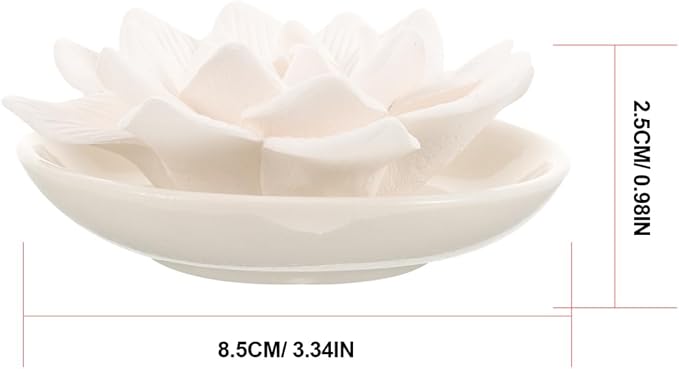 Cabilock Essential Oil Passive Diffuser Stone Lotus Flower Aromatherapy Ornaments for Home Car Bedroom Bathroom 3.35 Inch Plaster Scented Decoration