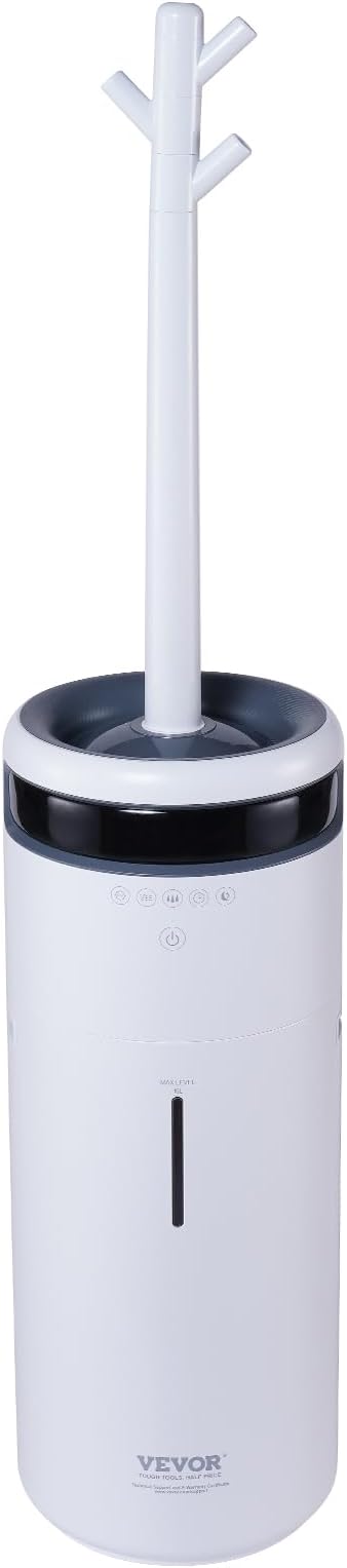 VEVOR Humidifier for Home Large Room 1291.7 sq ft, 16L Commercial Humidifier for Whole House Greenhouse Night Light & 12h Timer & Auto Shut-Off Humidifiers, Commercial Branch Tube w/ 360° Nozzle