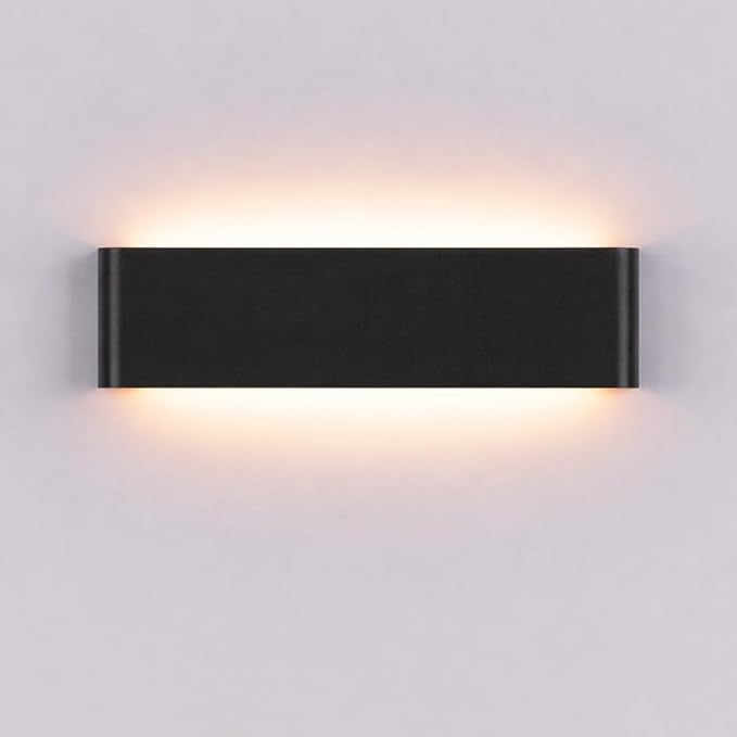 5 CCT (3000K-6500K) Adjustable Dimmable Wall Lamp 24W Modern Black LED vanity light Up and Down Wall Lighting 21.6 Inch Indoor Wall Sconce for Bedroom Staircase Hallway Dressing Table 1 Pack