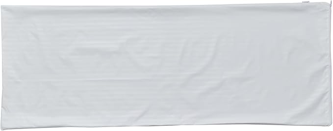 Kingnex Waterproof Down Feather Proof Striped Body Pillow Protectors for 20x54 Pillow Zippered Plain Pillow Cover White 1 Pack Only 21x55