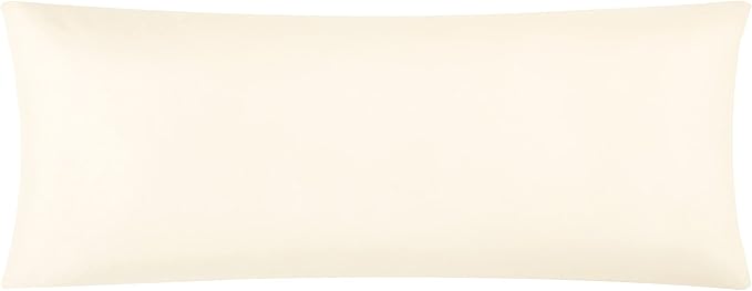 EVOLIVE Ultra Soft Microfiber Body Pillow Cover/Pillowcases 21"x54" with Hidden Zipper Closure (Ivory, 21"x54" Body Pillow Cover)