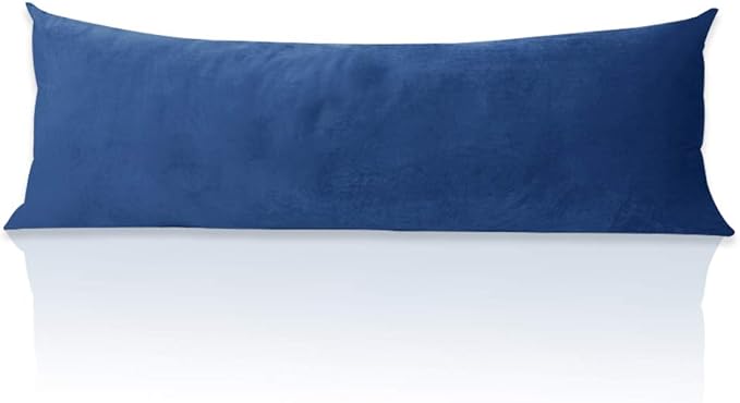 StangH Velvet Body PillowCover, 20 x 54 Blue Pillow Cover, Winter Season Soft Warm Body Pillow Protector Cover for Pregnant Women/Side Sleeper, Royal Blue, 20x54 inches, 1 Pc