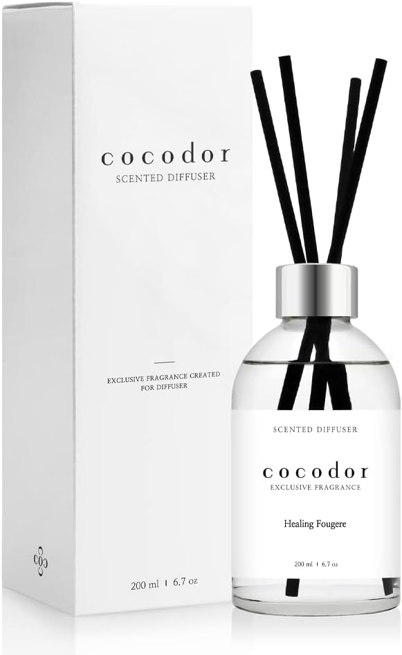 COCODOR White Label Reed Diffuser/Healing Fougere/6.7oz(200ml)/Home Decor & Office Decor, Fragrance and Gifts, Aromatherapy