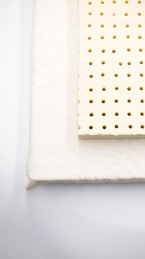 ORGANIC TEXTILES Organic Latex Mattress Topper with Cotton Cover - Made in USA (3 Inches Cal King, Soft)