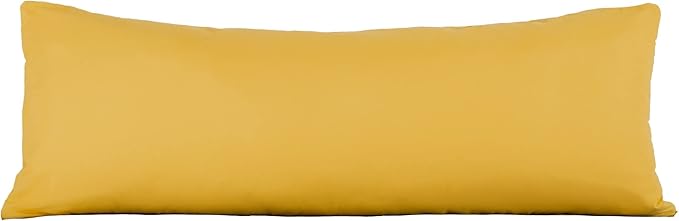 EVOLIVE Body Pillow Cover 21"x54", Ultra Soft Microfiber Pillowcase with Hidden Zipper, Breathable, Machine Washable, for Side Sleepers, Cover Only (21"x54" Body Pillow Cover, Spicy Mustard)