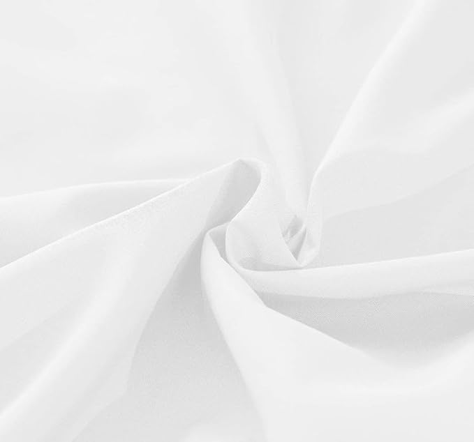 Rajlinen Top Split Head King Sheet Set for Adjustable Beds, Split King Flex Head Sheets, 34 Top Split, 100% Cotton, 16 Deep Pocket, White Solid