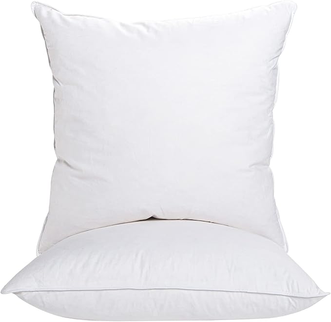 18"x18" Pillow Inserts Soft Feather Pillow Set of 2 Indoor Decorative Sofa Down Pillows Bed Pillows Couch Pillow