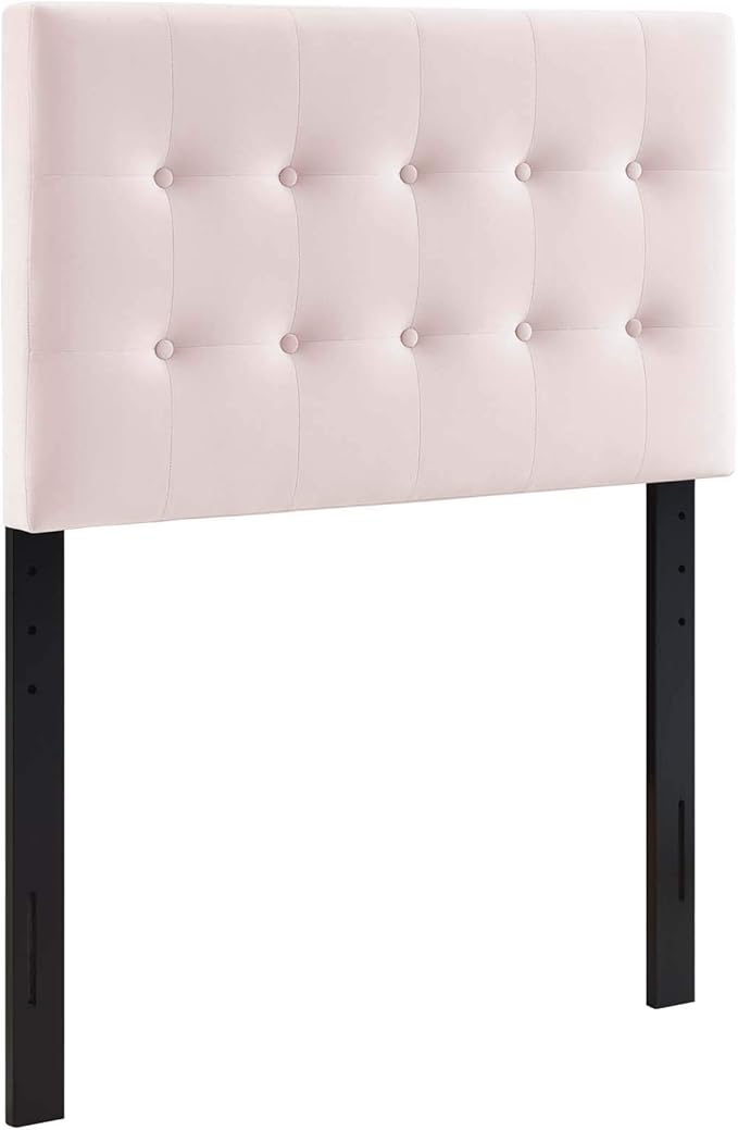 Modway Emily Twin Biscuit Tufted Performance Velvet Headboard, Pink