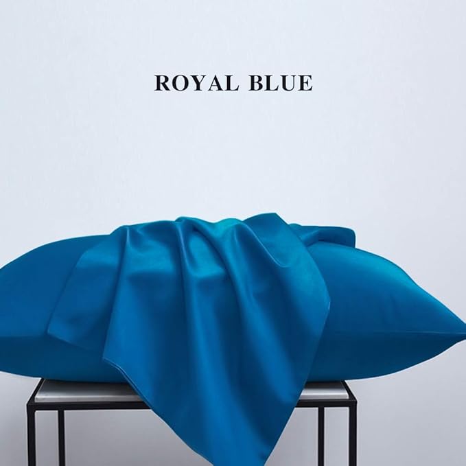 NTBAY King Pillowcase Set - 2 Pack Brushed Microfiber 20x36 Pillowcases - Soft, Wrinkle-Free, Fade-Resistant, Stain-Resistant, Royal Blue Pillowcases with Envelope Closure - 20x36 Inches, Royal Blue