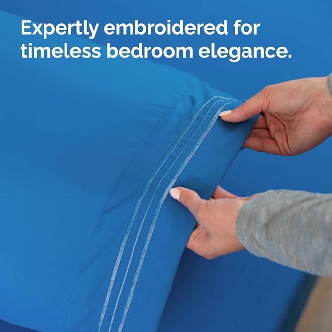 Body Pillowcases Set of 4-20x54 Long Body Pillow Case - Soft Body Pillow Cover for Sleeping & Side Sleepers - Comfy, Breathable & Fade Free - Machine Washable w/Envelope Enclosure - (Royal Blue)