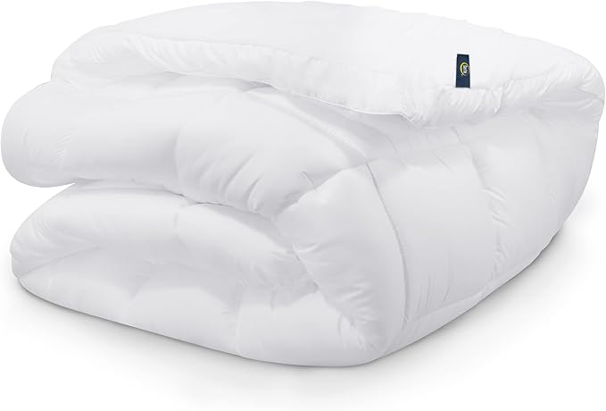 SERTA Down Illusion Soft Hypoallergenic 2 inch Pillowtop Simple Fit Mattress Topper, Twin, White