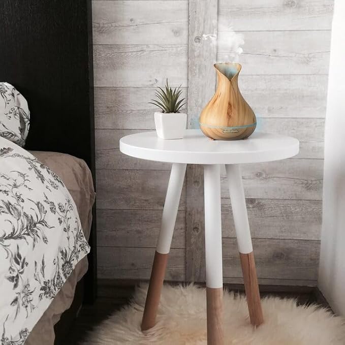Sierra Modern Home Smart WiFi Humidifier - Aromatherapy Essential Oil Diffusers with App Control & Voice Control - Works with Alexa & Google Home - 400ml Ultrasonic Diffuser & Humidifier - Light Brown