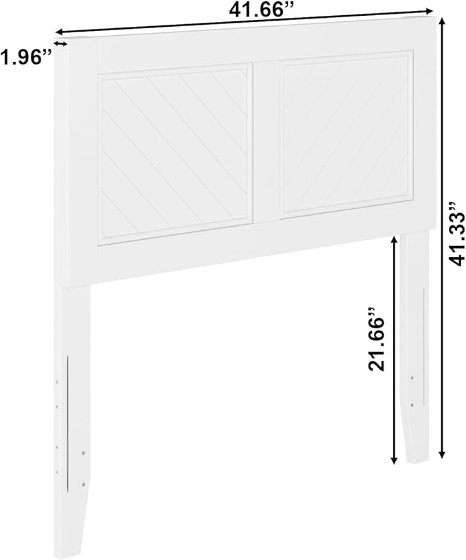 AFI, Canyon Twin Solid Wood Rustic Farmhouse Headboard, White