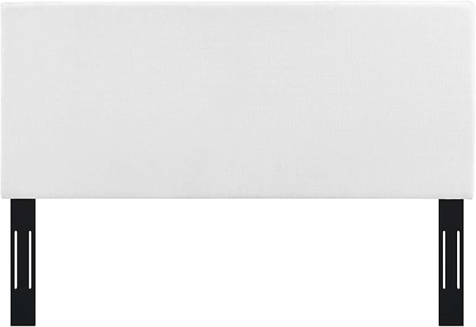 Modway Claire Linen Fabric Upholstered King and California King Headboard in White
