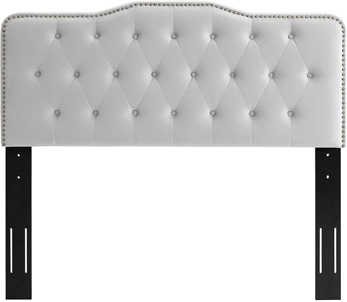 Modway MOD-6409-LGR Sophia Tufted Performance Velvet Twin Headboard, Light Gray