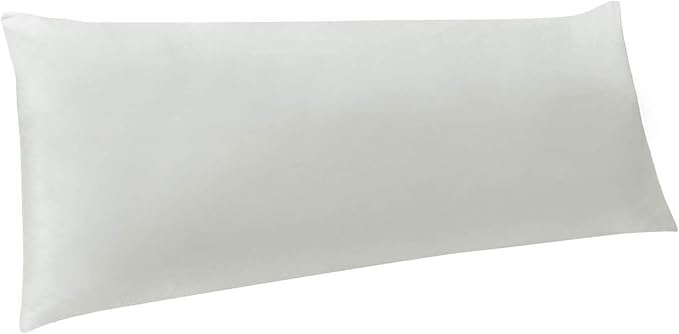 NTBAY Body Pillowcase - Brushed Microfiber 20x54 Pillowcase - Soft, Wrinkle-Free, Fade-Resistant, Stain-Resistant, Light Grey Body Pillow Cover with Envelope Closure - 20x54 Inches, Light Grey