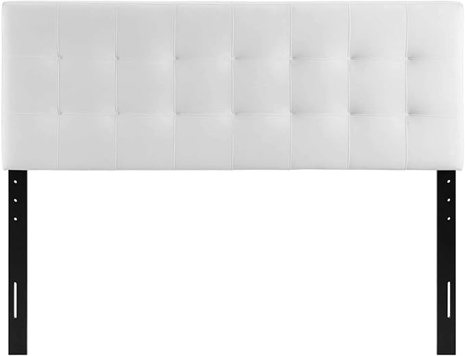 Modway MOD-6121 Lily King Biscuit Tufted Performance Velvet Headboard, White