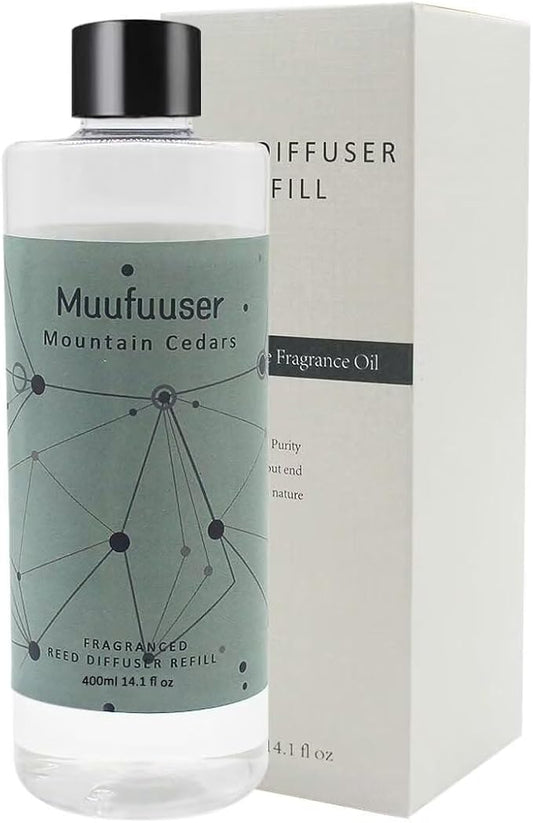 Reed Diffuser Refill 400ml, Scented Oil Refill for Home Fragrance, Long-Lasting Aromatherapy Oils for Reed Diffuser Sticks, Clean Formula with Premium Fragrance Oils, 13.5 Fl Oz (24 Scents