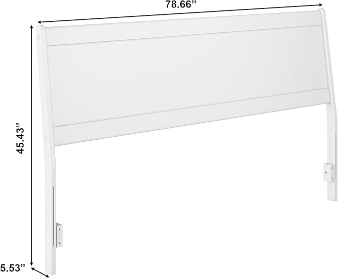 AFI, Casanova King Solid Wood Panel Headboard, White