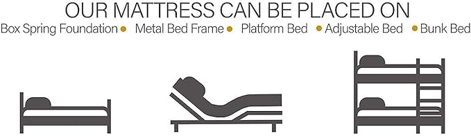 Mielmoon Mattress Elegance Hybrid Mattress Heavy Duty Support-Firm Premium Luxury Motion Isolation/White-Black Natural Latex/Back Pain Relief, Made in USA (Firm,California King)