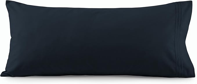 Elegant Comfort Luxury Ultra-Soft 1-Piece Body Pillowcase - 1500 Premium Hotel Quality Microfiber Double Brushed - Wrinkle Resistant, Body Pillowcase Size, Black