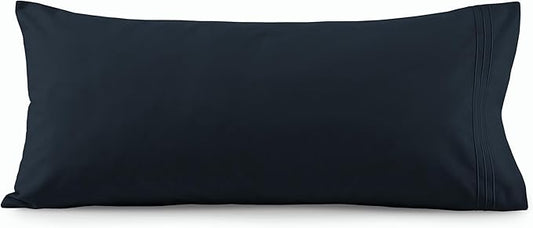 Elegant Comfort Luxury Ultra-Soft 1-Piece Body Pillowcase - 1500 Premium Hotel Quality Microfiber Double Brushed - Wrinkle Resistant, Body Pillowcase Size, Black