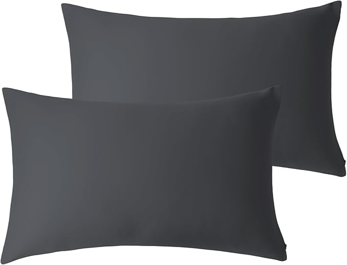 100% Cotton Classic Pillow Protectors with Invisible Zipper, 600 Thread Count Sateen Weave Soft and Breathable Pillow Cases, Protect Pillows from Dirt, Dust and Debris (Queen, 20"x30", Set of 4)