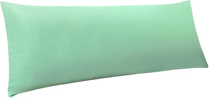 NTBAY Body Pillowcase - Brushed Microfiber 20x54 Pillowcase - Soft, Wrinkle-Free, Fade-Resistant, Stain-Resistant, Sea Green Body Pillow Cover with Envelope Closure - 20x54 Inches, Sea Green