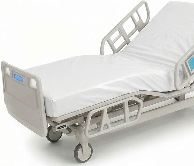 BLISSFORD Plastic Hospital Bed Mattress Protector - Heavy Duty, Fitted Vinyl - Mattress Cover, Rubber Sheets for Bedwetting Adult or Child, 100% Waterproof Sheets for 36" x 80" Bed